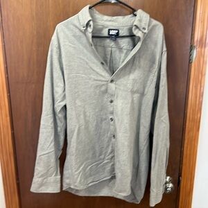 Lands End Large tall flannel solid gray color